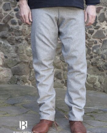 Wool Thorsberg Pants: Fenris Grey Burgschneider Small Live Rollespil