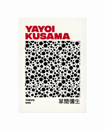 Yayoi Kusama Plakat  Black Dots