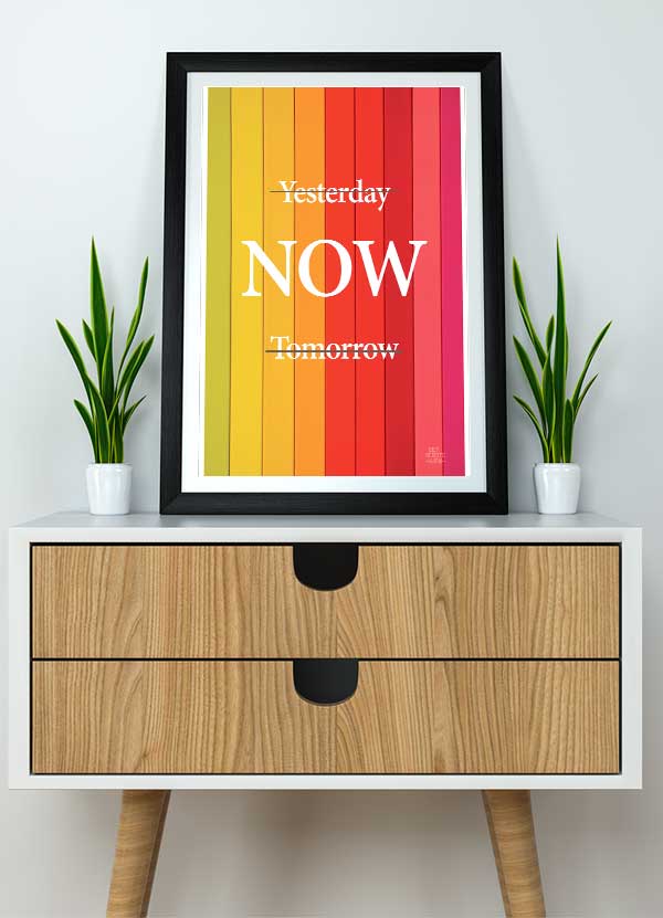 Yesterday Now Tomorrow-plakat Farverig 21 29 A4 Kr 199 -