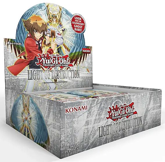 Yu-gi-oh  Booster Pakke Light Of Destruction  Unlimited  Booster Display Box Med 24 Pakker
