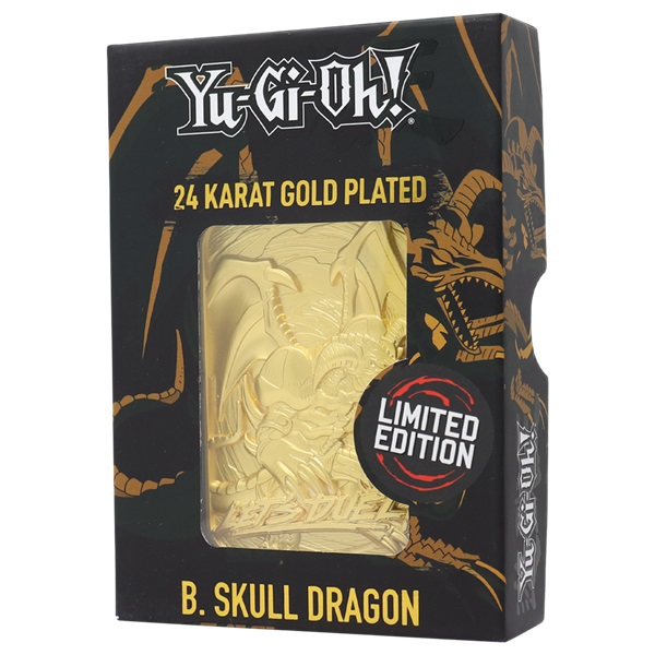 Yu-gi-oh  Limited Edition Gold-plated Collectible Card:    Skull Dragon  Black Skull Dragon