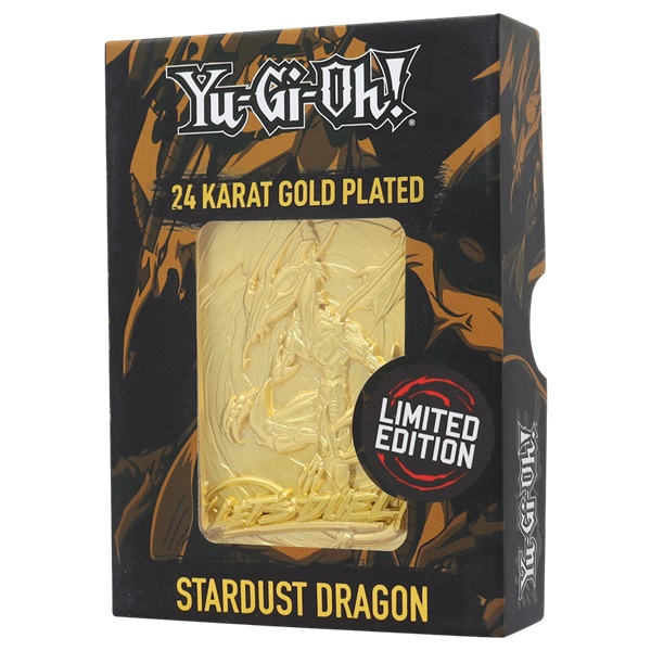 Yu-gi-oh  Limited Edition Gold-plated Collectible Card: Stardust Dragon