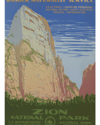 Zion National Park Af Vintage Vista Designs
