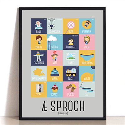 Sproch Grå Plakat 30   40