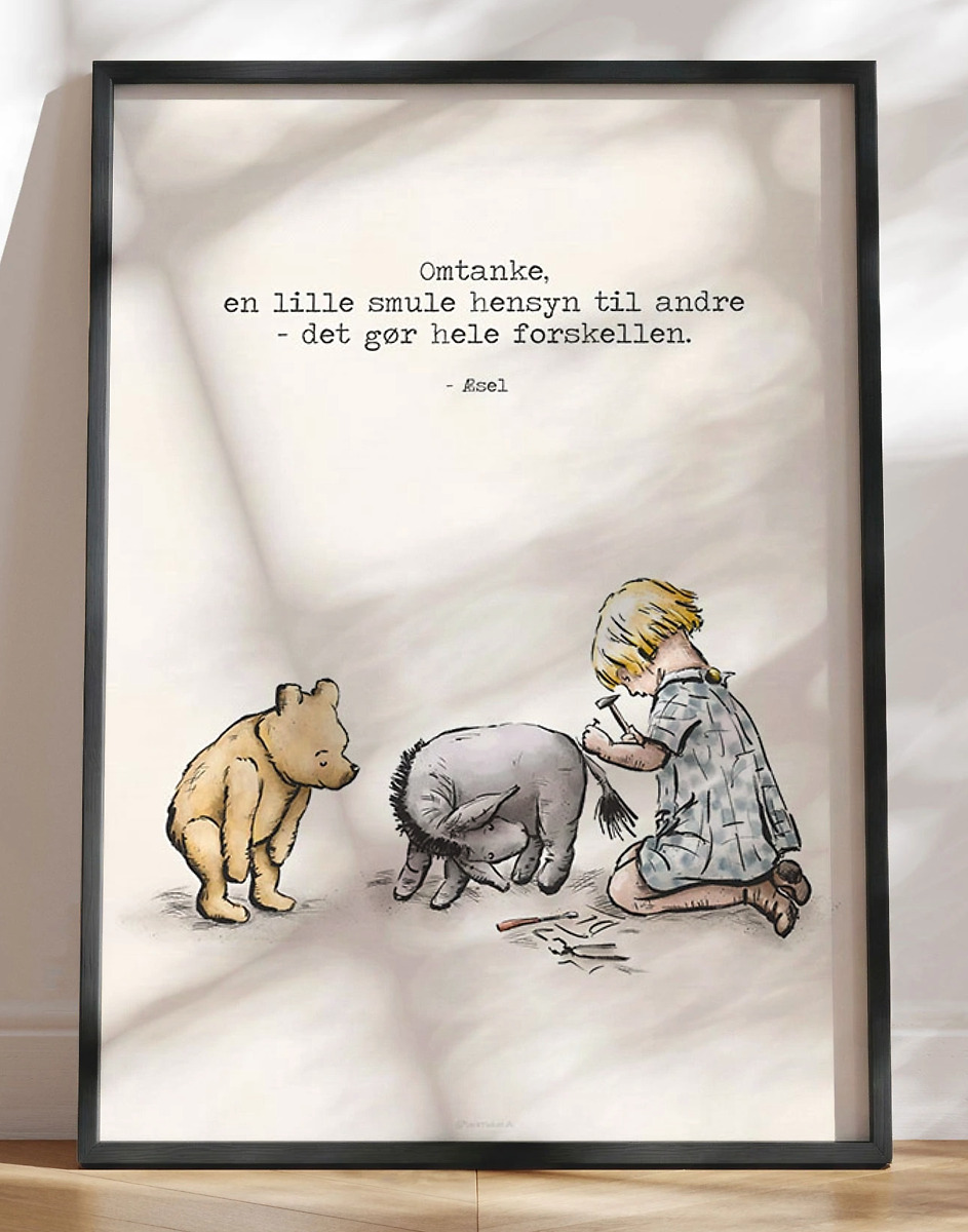 æseldyr Plakat Peter Plys
