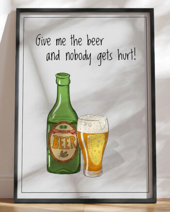 ølplakat Give Me The Beer
