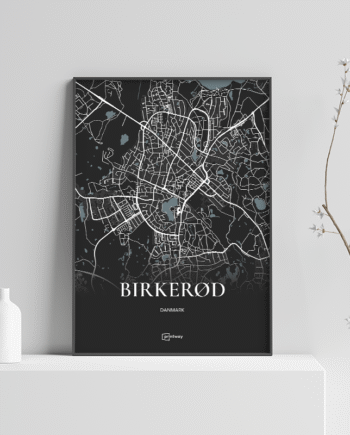 Birkerød Plakaten Fuldt Kort Sort 21 30 Cm  A4