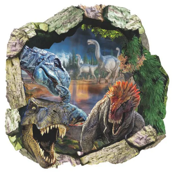 Dinosaurus Wallsticker Hul Væggen 50x50cm