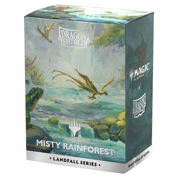 Dragon Shield Deck Protectors License Sleeves: Magic: The Gathering Landfall Series: Misty Rainforest 100 Lommer Dragonshield Sleeves  At-16501