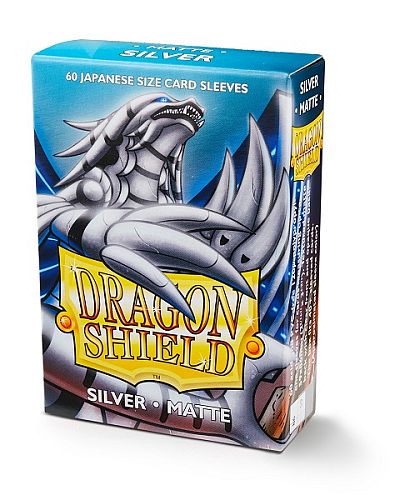 Dragon Shield Small Japanese Size Deck Protectors Matte: Silver    195 184 Lv  60 Lommer Dragonshield  Yugioh  Sleeves  At-11108