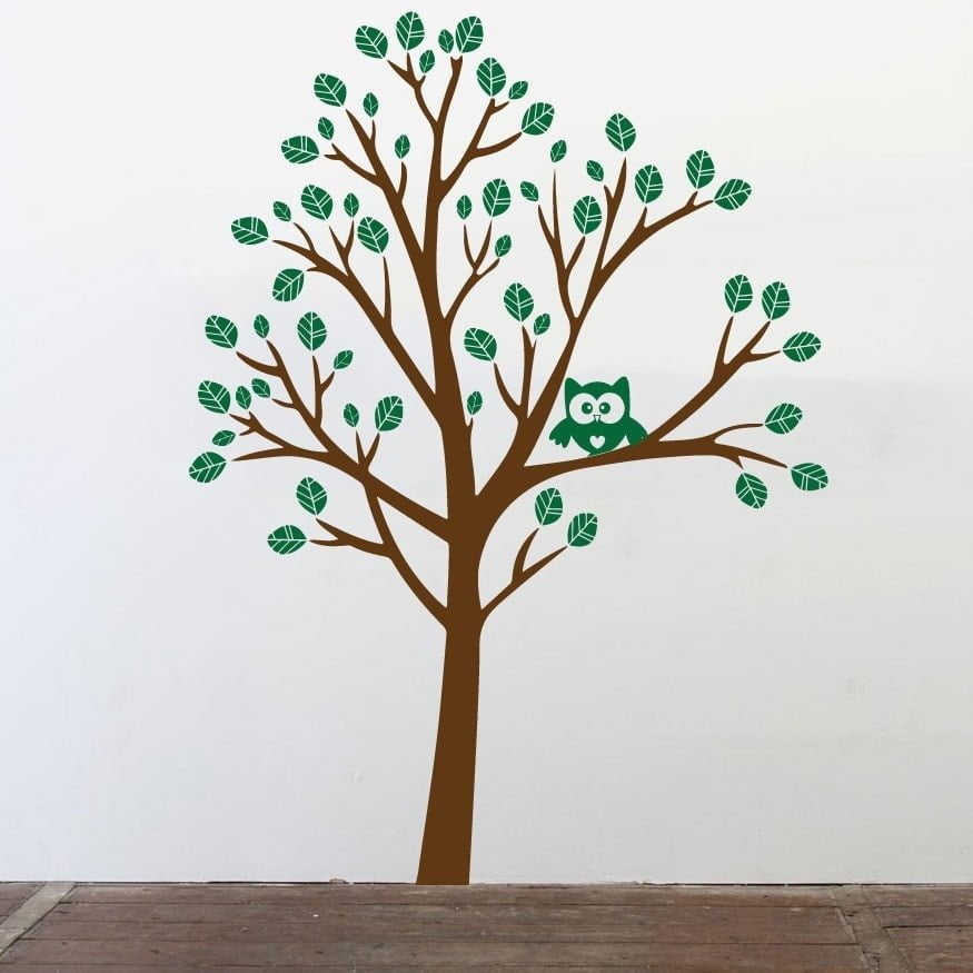 Flot Træ To Farver Wallsticker
