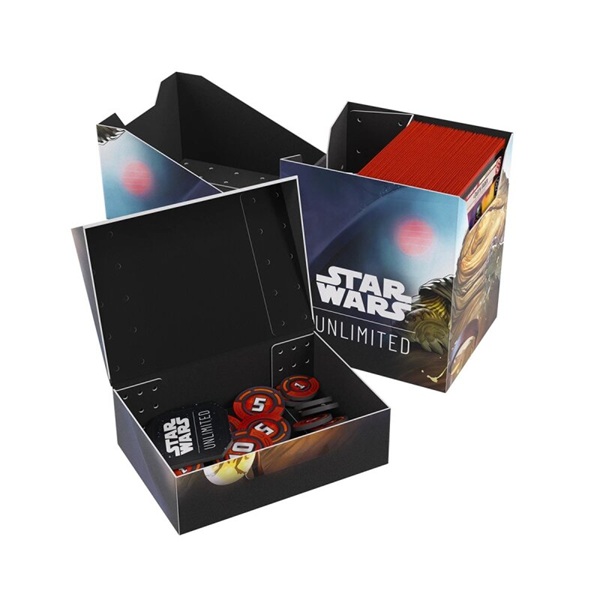 Gamegenic Deck Box: Star Wars: Unlimited Set  :   Lawless Time Soft Crate Leia Organa   Jabba The Hutt