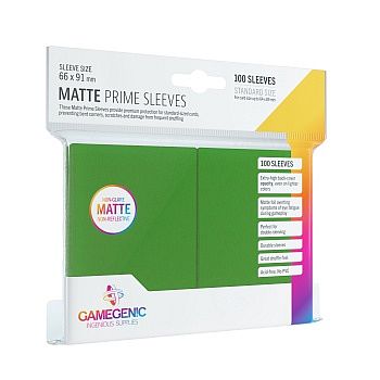 Gamegenic Matte Prime Sleeves: Green  Gr 195 184     100 Kortlommer