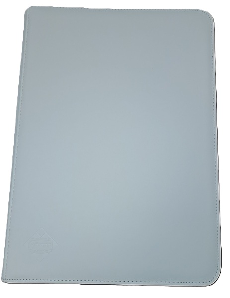Kaissa Mappe: Premium Zippered Binder   18-pocket  Holder 360 Kort  White  Hvid