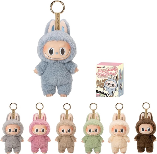 Labubu: The Monsters V1: Exciting Macaron Vinyl Plush Doll Pendant Blindbox