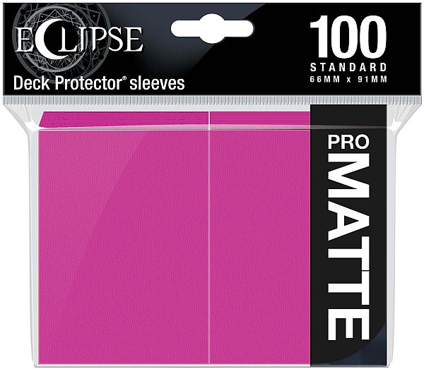 100 Lommer  Ultra Pro Eclipse  2021 : Hot Pink  Lyser 195 184     Top Kvalitet  Pro-matte Non-glare Professional Sleeves  15621