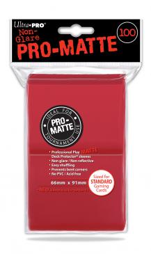100 Lommer  Ultra Pro Pro-matte: Red  Røde   Høj Kvalitet  Non-glare Professional Sleeves  84516