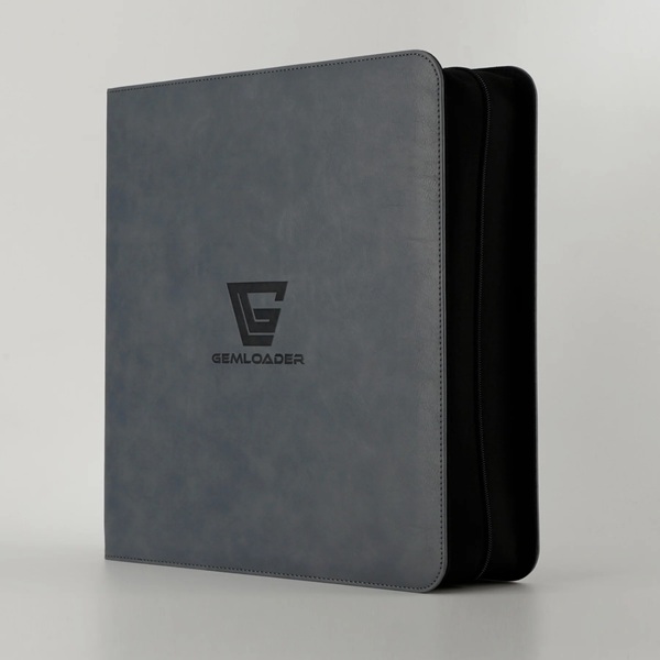 Mappe Gemloader Premium  -pocket Graded Card Ring Binder  Ringbind : Grey  Holder 28 Kort   Slabs