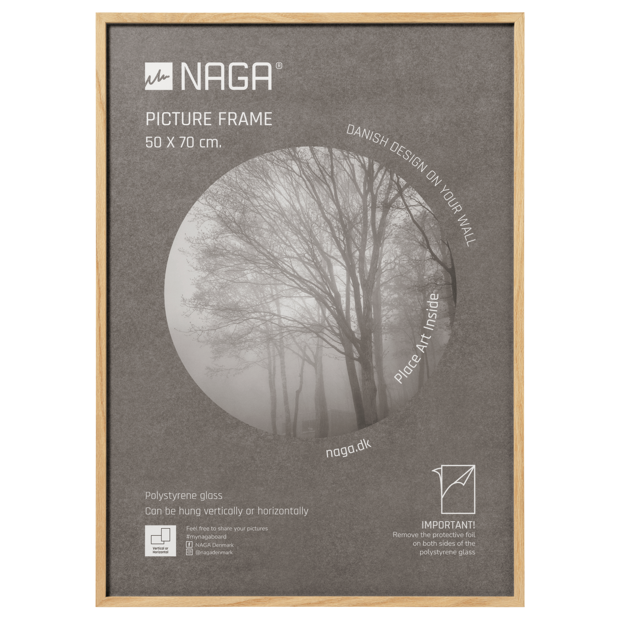 Ramme Til Plakater 50x70 Cm Egetræ