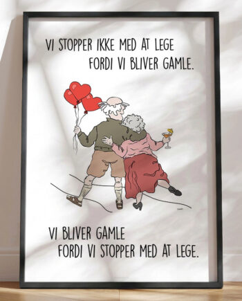 Sød Bedsteforældre Plakat Om At Huske At Lege