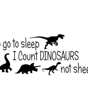 Sød Dinosaurus Wallsticker Med Et Sjovt Citat    Count Dinosaurs