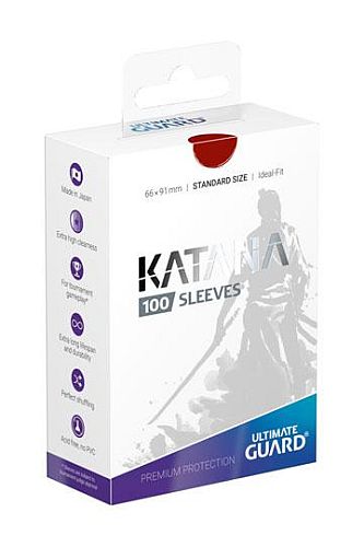 Ultimate Guard Katana Sleeves Kortlommer Standard Size Red 100 Sleeves