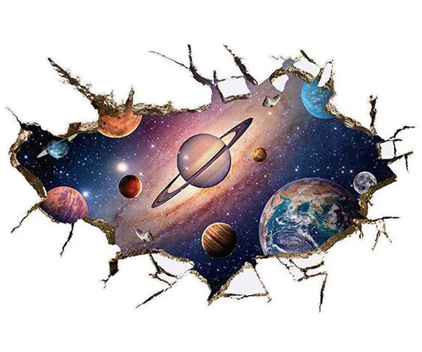 Universet Wallsticker Hul Væggen 90x60cm