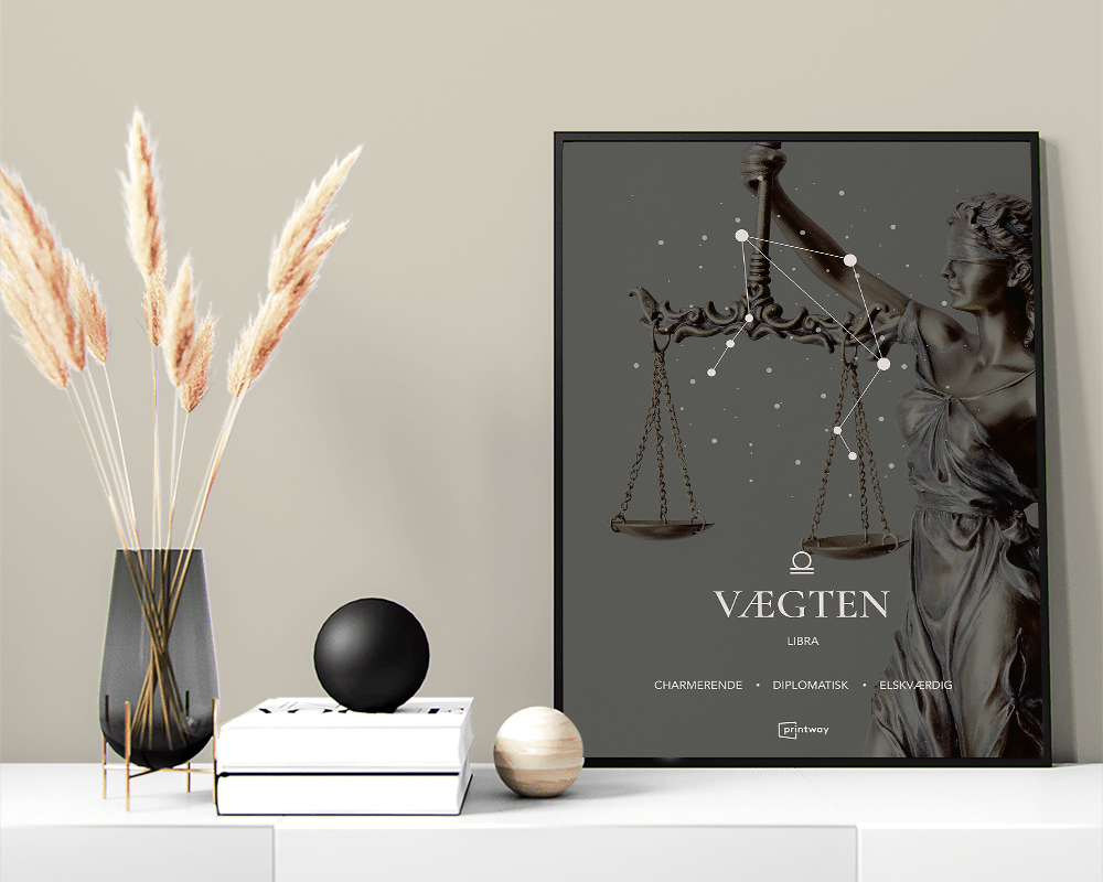 Vægten Stjernetegn Plakat Motiv 70 100 Cm  B1