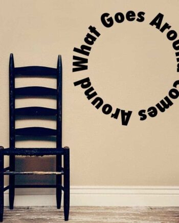 What Goes Around Wallsticker
