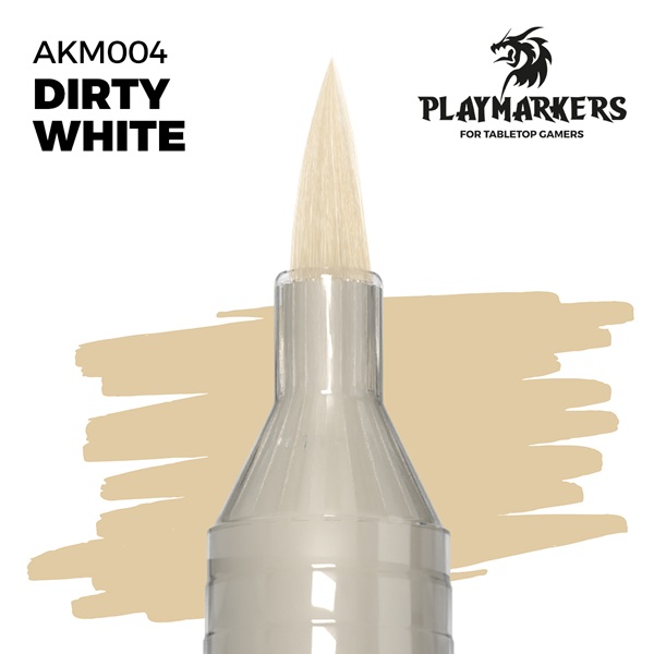 Ak Interactive Playmarkers: Dirty White  Paint Marker Malingstusch