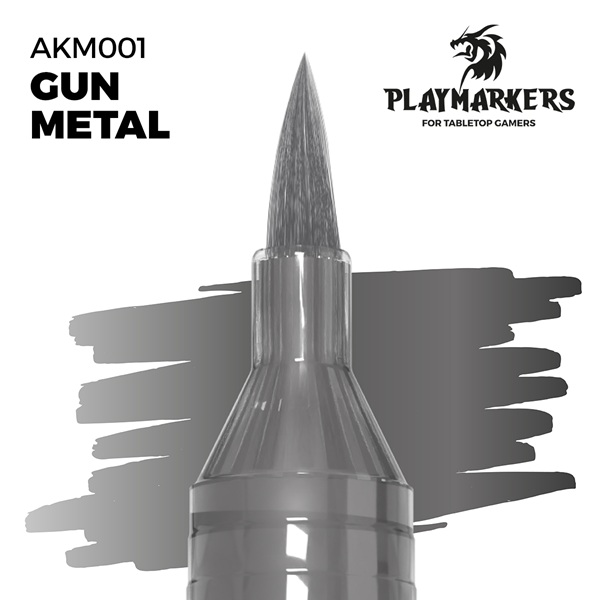 Ak Interactive Playmarkers: Gun Metal  Paint Marker Malingstusch