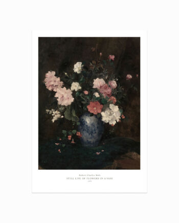 Antik Plakat  Still Life Of Flowers In   Vase