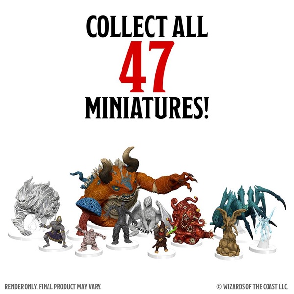 Fantasy Miniatures Icons Of The Realms: Monster Manual Collection   Booster Brick  40 Figurer