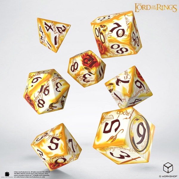 Dice Terningesæt Terninger The Lord Of The Rings: Ring-bearers Full Art Whitefire Radiance