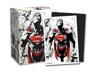 Dragon Shield Deck Protectors Matte Dual Art: Dc Comics: Superman Core  Red White Variant  100 Lommer Dragonshield Sleeves  At-16076