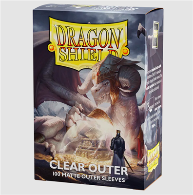 Dragon Shield Deck Protectors Outer Sleeves Covers : Matte Clear Gennemsigtig 100 Lommer Dragonshield Sleeves At-13002