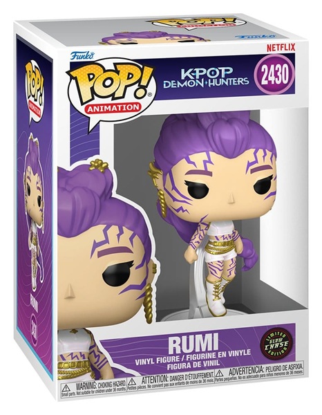 Funko Pop: Kpop Demon Hunters Rumi With Glow Chase Ver 2430 Animation Vinyl Figure 9cm