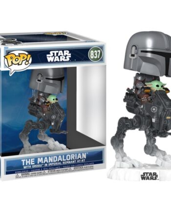 Funko Pop: Star Wars The Mandalorian And Grogu The Mandalorian With Grogu In Imperial Remnant At-rt  837 Deluxe Vinyl Figure 9cm