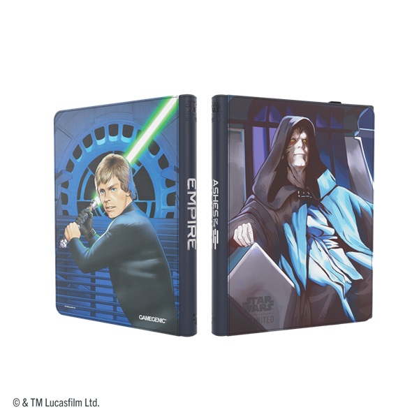 Gamegenic Mappe: Star Wars: Unlimited Set  : Ashes Of The Empire Album 18-pocket  Holder 360 Kort  Jedi Luke Skywalker   Emperor Palpatine