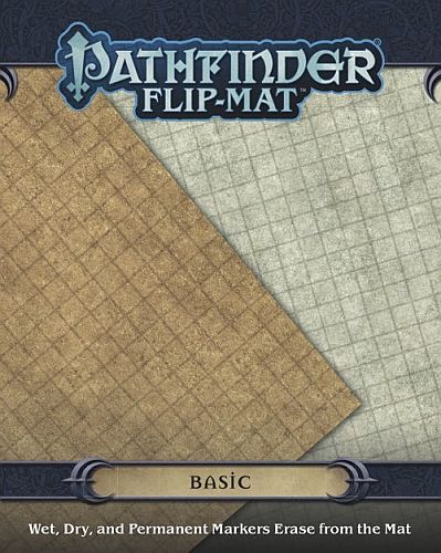 Gamemastery Flip-mat: Basic  24 Quot    30 Quot    Quot  Squares On Each Side   Wet  Dry   Permanent Markers Erase From The Mat      Pzo30024