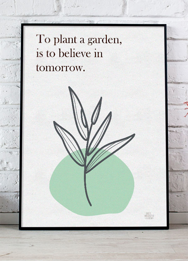 Haveplakat Believe 29     21 Cm  A4  Kr  199 -