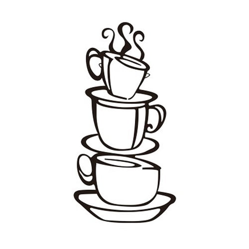 Kaffekopper Wallsticker