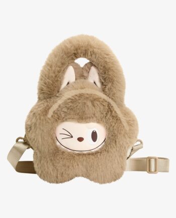 Labubu: The Monsters Classic Series: Brown Plush Flower Bag