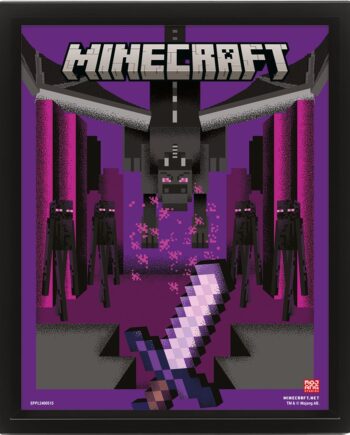 Minecraft  Ender Dragon Duel  Lenticular Poster Plakat Geekd Dk