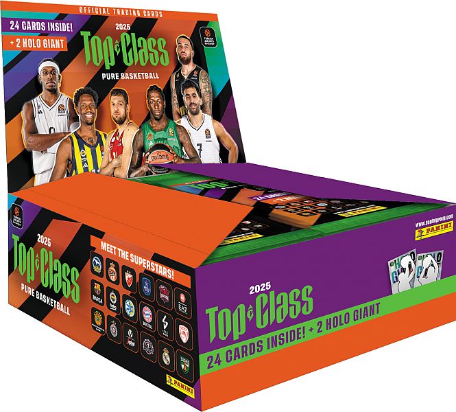 Panini Basketball Top Class: Euroleague 2025 Value Pack Fat Pack Booster Display Box Med 10 Pakker