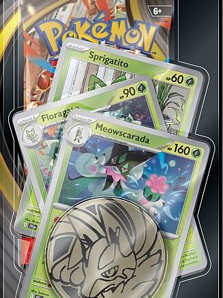 Pokemon Blister Pack  -pack Premium Checklane Blister:   Mega Evolution: Base Set Booster Pakke   Meowscarada Line Promos   Mønt