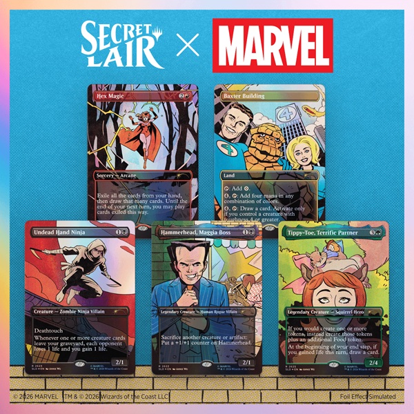 Secret Lair Drop Series 2026 : Chaos Vault Superdrop: Secret Lair Marvel: Spinner Rack Specials Foil