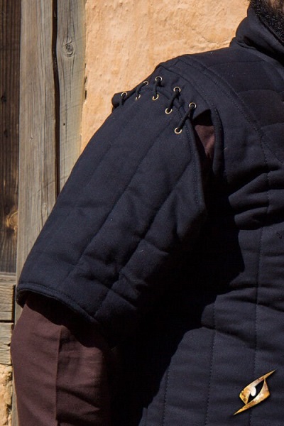 Short Sleeves For Gambeson Warrior Epic Black Epic Armoury Large -large Live Rollespil