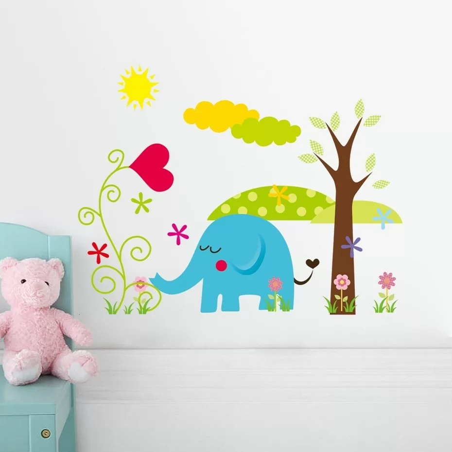 Sød Elefant Wallsticker