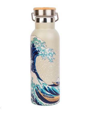 The Great Wave Of Kanagawa Hokusai Metal Bottle With Handle 500ml